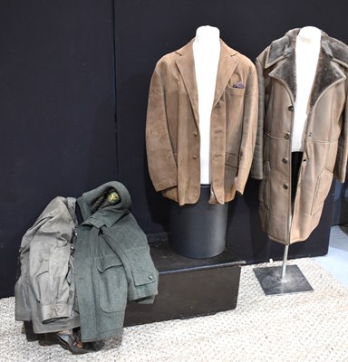 Lot 128 - Three vintage mens leather coats and jackets,...