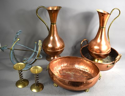 Lot 313 - A group of metal ware to include a pair of...