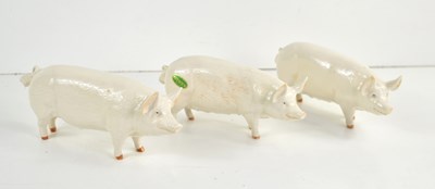 Lot 259 - Three Beswick porcelain pigs, comprising CH...