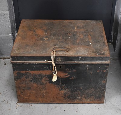 Lot 396 - A Victorian steel strong box by Thomas Milner...