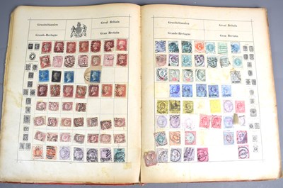 Lot 217 - A Victorian stamp album containing GB and...