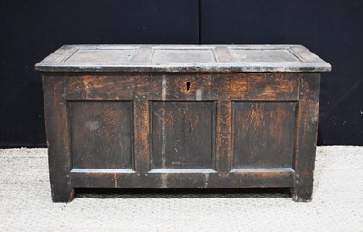 Lot 437 - A late 17th / early 18th century panelled oak...