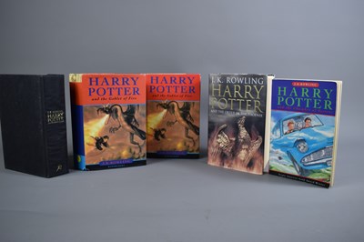 Lot 53 - Five Harry Potter books by JK Rowling, to...