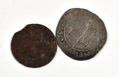 Lot 175 - A silver hammered coin together with a...