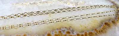 Lot 19 - Two 9ct gold oval link bracelets, 6.2g.