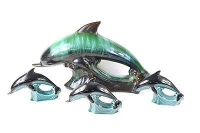 Lot 286 - A Blue Mountain pottery figure of a dolphin,...