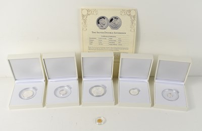 Lot 199 - Five 2019 Gibraltar .999 Silver Sovereigns,...