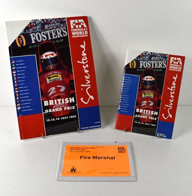 Lot 108 - Formula 1 interest: A 1991 British Grand Prix...