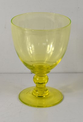 Lot 269 - A 19th century uranium glass rummer with...