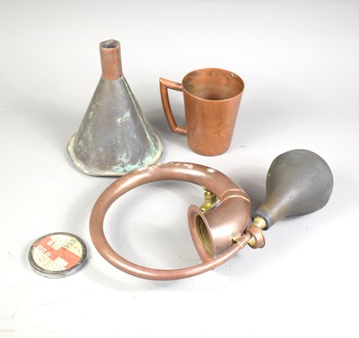 Lot 155 - A group of collectables comprising a copper...