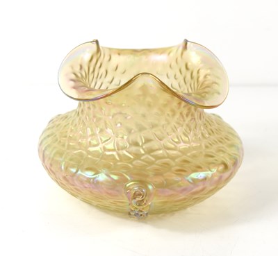 Lot 283 - An early 20th century iridescent glass vase,...