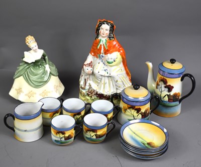 Lot 255 - A Japanese porcelain tea set together with a...