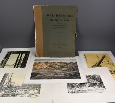 Lot 329 - War Drawings by Muirhead Bone, a folio...