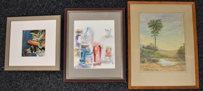 Lot 365 - Three 20th Century pictures; print of The Wool...