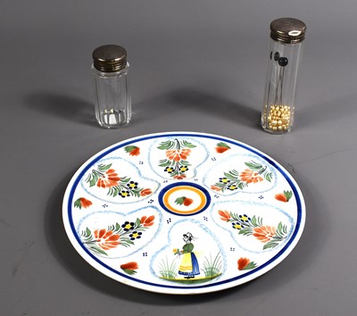 Lot 347 - A French Henriot Quimper pottery hors d'oeuvre...
