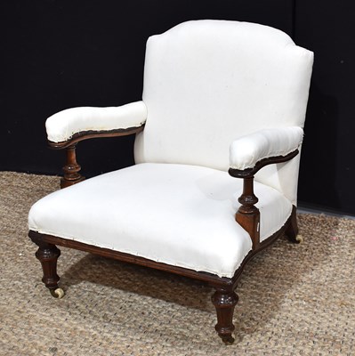 Lot 374 - A 19th century Howard style mahogany and...