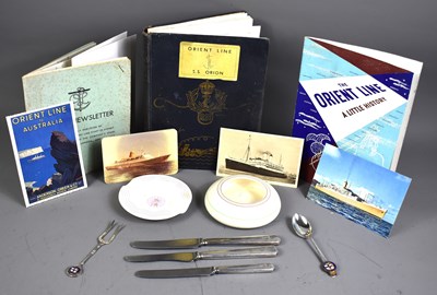 Lot 142 - A collection of Orient Line memorabilia to...