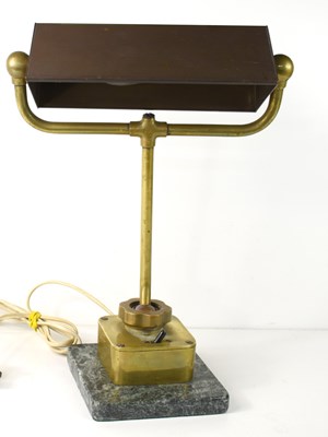 Lot 317 - An early 20th century Harcourts brass desk...