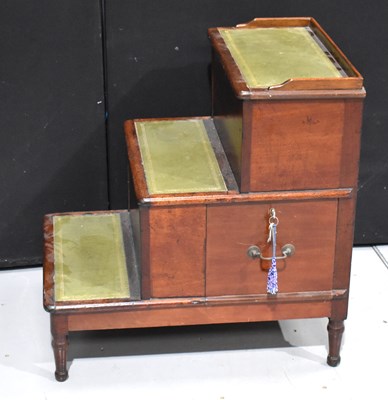 Lot 444 - A 19th century mahogany and leather set of...