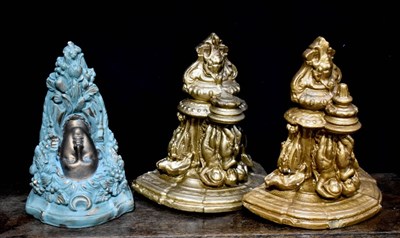 Lot 238 - Three plasterwork antique style corbels, one...
