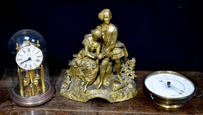 Lot 316 - A Victorian gilt metal clock mount, in the...