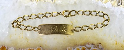 Lot 28 - A 9ct gold identity bracelet, 9.8g.