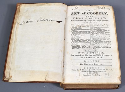 Lot 195 - The Art of Cookery Made Plain and Easy, By a...