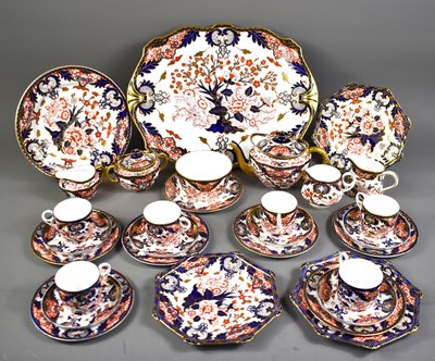 Lot 52 - A Royal Crown Derby Imari part tea service in...