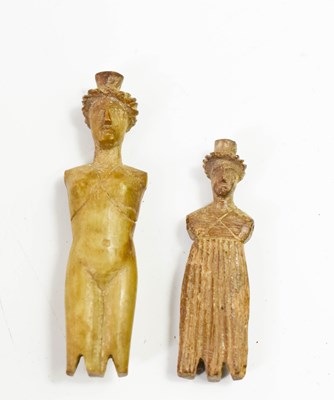 Lot 165 - Two Roman dolls; circa 425-400 BC, one carved...
