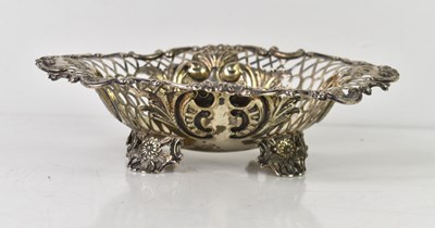 Lot 145 - A Victorian silver bonbon dish, with pierced...