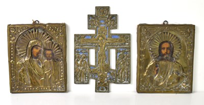 Lot 166 - A pair of early 19th century Russian icons of...