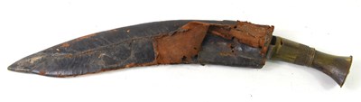 Lot 328 - A vintage Kukri knife with scabbard.