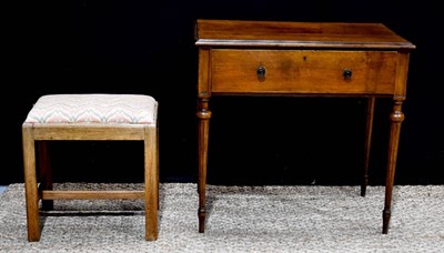Lot 349 - A 19th century mahogany single drawer side...