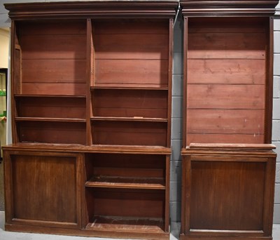 Lot 384 - A Georgian mahogany sectional book case,...