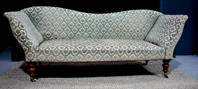Lot 390 - A 19th century mahogany shaped back settee,...