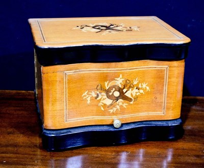 Lot 125 - A 19th century French satinwood and ebonised...