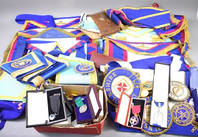 Lot 106 - A large collection of Masonic memorabilia to...