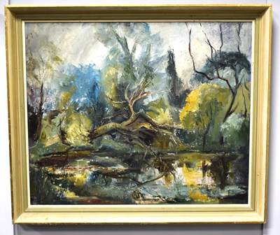 Lot 286 - Grace Tanner (20th Century): Pond in the Rain,...