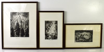 Lot 257 - Three etchings on board by Rosemary Rutherford...