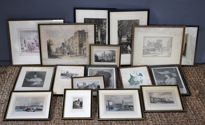 Lot 256 - Collection of pictures of buildings,...