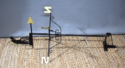 Lot 340 - A steel and iron weather vane, 'Old Father...