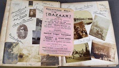 Lot 230 - An Edwardian visiting book containing photos...