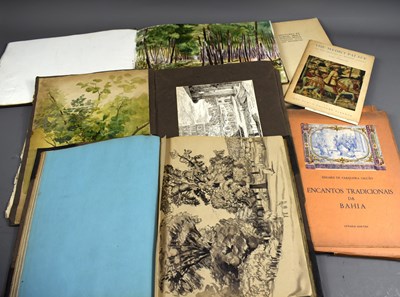 Lot 177 - A group of books and artists sketchbooks...