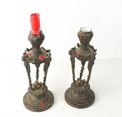 Lot 326 - A pair of Empire style 19th century bronze...