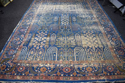 Lot 402 - An Afghan Ghazni wool "Tree of Life" rug, blue...