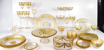 Lot 77 - A selection of Bohemian Moser type intaglio...