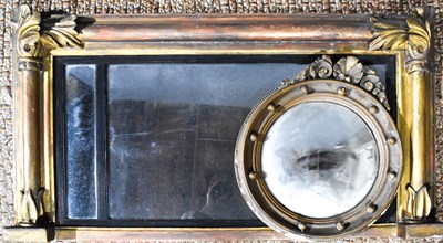 Lot 314 - A 19th century giltwood overmantel wall mirror,...