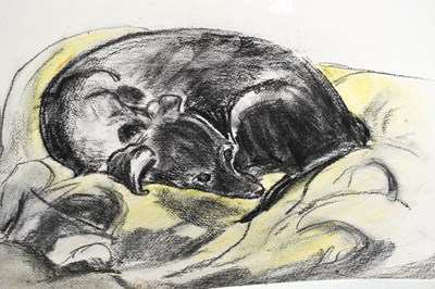 Lot 244 - P. D. Beally (20th century): two charcoal...