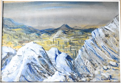 Lot 272 - Wailes (20th century): Mountain landscape,...
