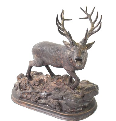 Lot 40 - Christophe Fratin (French,1801-1864); A bronze...